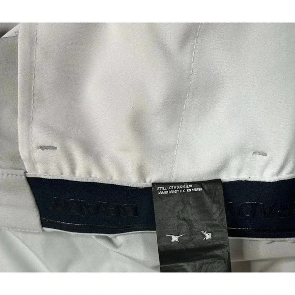 Brady Mens Short Chino Flat Front Gold Pickleball Light Grey Color Size 38 - Picture 9 of 9